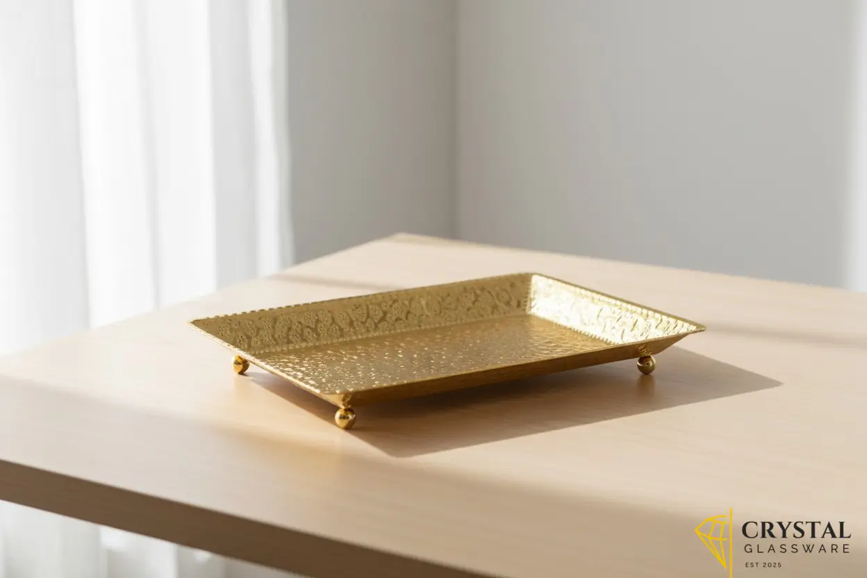 Elegant rectangular serving tray
